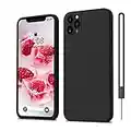 WXX iPhone 11 Pro Case, Silicone Camera Protection Ultra Slim Case Soft Gel iPhone 11Pro Cover Rubber Lightweight Anti-Scratch Phone Case Compatible for iPhone 11 Pro 5.8-Inch Matte Black