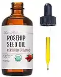 Rosehip Oil for Face & Skin - Kate Blanc Cosmetics. USDA Organic Rosehip Seed Oil for Gua Sha Massage & Essential Face Oil. 100% Pure, Cold Pressed Rose Hip Oil for Acne Scars & Facial Oil (1 oz)