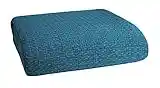 BELIZZI HOME 100% Cotton Bed Blanket, Breathable Bed Blanket Full - Queen Size, Cotton Thermal Blankets Full - Queen, Perfect for Layering Any Bed for All Season, Teal Green