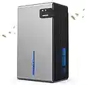 SIMSEN 95oz Dehumidifiers for Home, 7000 Cubic Feet(720 sq ft) Quiet Dehumidifier for Home with Drain Hose and 2 Working Modes, Portable Small Dehumidifiers for Bedroom Bathroom Basements Closet RV
