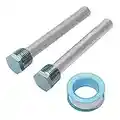 ORETG45 - Kit per scaldabagno con anodo in magnesio, per camper e camper, con anodo di magnesio, protezione per scaldabagni con corda per fili NPT da 1/2" (13 x 115 mm)