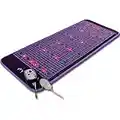 Ereada Infrared Amethyst Mat - Purple Professional 74"L x 29"W (186x72 cm) - 86-158°F (30-70°C) FIR Heat - Natural Crystals - Photon Red Light - Negative Ions - Magnetism - Original Manufacturer