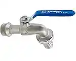 1" Garden BIB TAP Water Lever Type Valve Blue Handle + Garden Hose Plug