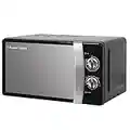 Russell Hobbs RHMM701B 17 Litre 700 W Black Solo Manual Microwave with 5 Power Levels, Ringer & Timer, Defrost Setting, Easy Clean