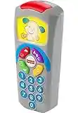 Fisher-Price Laugh & Learn Baby Learning Toy Puppy’S Remote Pretend Tv Control With Music And Lights For Ages 6+ Months