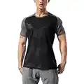 GYMAPE Hombre Atlético Entrenamiento Tank Tops Transpirable Cómodo Muscle Camisetas para Correr Entrenamiento Secado rápido Gimnasio Ropa Deportiva Negro M