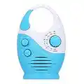 WHCQ la Radio Impermeabile Doccia, 3 V, 0.5 W, Doccia con Volume Regolabile, Altoparlante Chiave AM-FM, Altoparlanti Bagno-Doccia, Radio Senza Fili con Manico Superiore,Blu