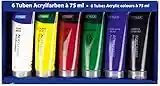 Stylex - 2051227 - 6 Tubes De Peinture Acrylique À 75 ML