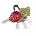 B. toys - LucKeys 4 clés de jouet texturées pour bébés et tout-petits - sons de lampe de poche et de voiture - 100% non toxique et sans BPA ABS / PP / METAL / ELECTRONIQUE