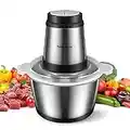 Narcissus Food Processor, 500W Professional Meat Grinder Chopper for Meat & Vegetable, 8-Cup 2L Capacity, Quick Chopping and Mixing Meats, Vegetables & Fruits, with a Scraper