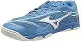 Mizuno Homme Wave Medal 6 Chaussure de Tennis, Bleu méditerranéen Blanc, 43 EU