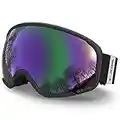 ACURE Ski Goggles for Men Women, Snow Snowboard Goggles Adult Youth, OTG - Over The Glasses with Anti Fog UV400 Protection