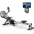 JOROTO Rowing Machine - Air & Magnetic Resistance Rowing Machines for Home Use, Commercial Grade Foldable Rower Machine with Bluetooth & Smart Backlit Monitor