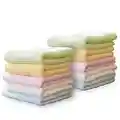 Yoofoss Bamboo Washcloth Towel Set 10 Pack Baby Wash Cloths for Bathroom-Hotel-Spa-Kitchen Multi-Purpose Fingertip Towels & Face Cloths 25x25cm