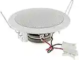 Altoparlante da incasso per soffitto a parete, rotondo, 135 mm, 60 Watt, profondità di montaggio: 53 mm, altoparlante per HiFi, home cinema, cucina, soggiorno, bianco