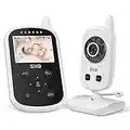 GHB Babyphone mit Kamera Video Baby Monitor 2,4 GHz Gegensprechfunktion ECO Modus Nachtsicht Temperatursensor Schlaflieder Lange Akkulaufzeit, 480p