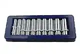 US PRO 3237 10pc 3/8'' DR Deep Sockets Set 10-19mm, Blue