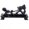 Sword Stand Katana Holder, Chinese Dragon Shaped Black Wood Sword Bracket Universal Small Size Samurai Sword Support Rack Multifunctional Weapon Display Crusader Knife Japanese Samurai Rapier Hanger