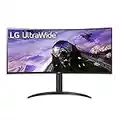 LG UltraWide 34WP65C-B 34 Inch 21:9 Curved FreeSync 1ms 160 Hz WQHD(3440 x 1440) Gaming Monitor, Black