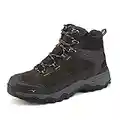 NORTIV 8 Men's Waterproof Hiking Boots Outdoor Mid Trekking Backpacking Mountaineering Shoes Brown Size 10.5 US JS19004M