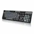 DURGOD Typewriter Mechanical Keyboard with Cherry MX Blue Switches (PBT Keycaps) Type C Interface 104 Keys(Anti-Ghosting) for Typists/Gamer/Office/Home(Space Grey,ANSI/US)