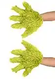 Dr. Seuss The Grinch Deluxe Costume Fur Hands for Kids Standard Green