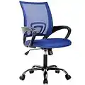 Office Chair Ergonomic Cheap Desk Chair Mesh Computer Chair Lumbar Support Modern Executive Adjustable Stool Rolling Swivel Chair for Back Pain (Blue)