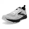 Brooks Revel 5 Sneakers for Women Offers Rubber Outsole, Lace-Up Closure, and Arrow-Point Outsole Pattern White/Black 8.5 B - Medium