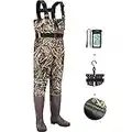 TIDEWE Chest Waders Updated with Mesh Lining, PVC Fishing Waders Realtree Max 5 Camo Hunting Waders, Bootfoot Waders with Boot Hanger for Men & Women (Size 11)