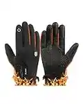 Victoper Gants de Cyclisme d'hiver Chaud Gants de Sport Gants Velo Compatible Écran Tactile Antidérapants et Chauds À Portée de Main pour Idéal pour Les Activités De Plein Air en Hiver