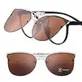 TERAISE Gafas De Sol con Clip para Mujer con Gafas Graduadas Polarizadas Flip Up Vintage Gafas De Sol Cat Eye para Mujeres