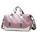 Keyck Borsa Sportiva, Borsoni da Palestra per Donna e Uomo con Scomparto per Scarpe e Scomparto Bagnato Leggero Pieghevole Impermeabile Grande Capacità Gym Zaino Tote Borsone da Viaggio Rosa-Viola