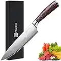 PAUDIN Chef Knife, 8 Inch Kitchen Knife, German High Carbon Stainless Steel Super Sharp Chef's Knives with Ergonomic Handle, Gift Box for Family & Restaurant