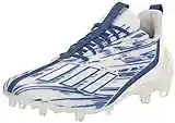 adidas Men's Adizero Football Shoe, White/Team Royal Blue/White, 11