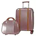 World Traveler Classique Leichtgewicht Spinner 2-teiliges Gepäckset schwarz, Rose Gold (Gold) - WT8277-2-ROSE Gold