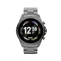 Fossil Men's Gen 6 44mm Stainless Steel Touchscreen Smart Watch, Color: Smoke (Model: FTW4059V)