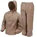 FROGG TOGGS Ultra-lite2-Traje Protector Impermeable y Transpirable Ropa de Lluvia, Hombre, Caqui, L