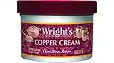 Wright's Copper, Brass Cream Cleaner - 8 Ounce - Gently Cleans and Removes Tarnish Without Scratching