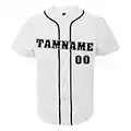 TOPTIE Maillot de Baseball personnalisés Uniforme De Baseball pour Homme Jersey pour Hommes avec Boutons Jersey