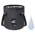 12L 20L Premium Folding Water Bucket, Outdoor Lightweight Portable Collapsible Bucket for Camping Traveling Picnic Hiking Fishing Boating Gardening Car Washing (12L, Black)