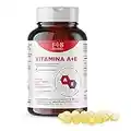 Integratore di Vitamina A 1200mg + Vitamina E 47mg - 180 Capsule SOFTGELS. Integratore Antiossidante e Anti-invecchiamento, Mantenimento VISTA E PELLE, supporto per il sistema immunitario