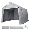 VEVOR Portable Shed Outdoor Storage Shelter, 6x8 x7 ft Heavy Duty All-Season Instant Waterproof Storage Tent Sheds with Roll-up Zipper Door and Ventilated Windows for Motorcycle, Bike, Garden Tools