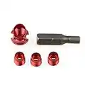 SHARROW Archery Peep Sight 37/45 Degree Aluminum Alloy Hooded Peep Sights Set 3/32" 1/16" 1/8" for Compound Bow(red)