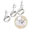 NA 3 Pcs Stainless Steel Portable Ashtray Mini Circular Pocket Ashtray Keychain with Lid Metal Cigarettes Ashtray Mini Pocket Ashtray with Keyring ​for Outdoor Use（Random Style）silver 5yhyg34