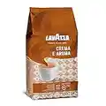 Lavazza, Crema e Aroma, Arabica und Robusta Kaffeebohnen, Ideal für Espressomaschinen, mit Schokoladigen Aromen, Intensität 8/10, Mittlere Röstung, 1 kg Packung