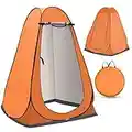 Raxter Pop Up Tent, Portable Shower Privacy Toilet Tent with 4 Metal Pegs Dual Zipped Door & Carry Bag for Camping Toilet Outdoor Shower Dressing Changing Room Space on Campsite Beach Hiking Fishing