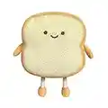 Gasinite Coussin en Forme de Pain, Coussin Peluche Forme Pain Toast, Coussin de Canapé Pain Grillé Doux, Peluche Pain de Coton PP, pour Enfants Adultes Home Bed Room Decor