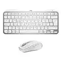 Logitech MX Keys Mini Tastatur + MX Anywhere 3 Wireless Maus - Tasten mit Beleuchtung, USB-C, Bluetooth, Ergonomisch, Kompakt, Schnelles Scrollen, Multi-OS-kompatibel, PC/Mac - Hellgrau