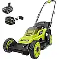 RYOBI 13 in. ONE+ 18 Volt Cordless Battery Walk Behind Push Lawn Mower