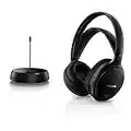 PHILIPS AUDIO SHC5200/10 Cuffie HiFi Wireless Sovrauricolari (32-mm-Driver, Trasmissione FM Wireless, Fascetta con Regolazione Automatica, Design Leggero, Ricaricabile) Nero